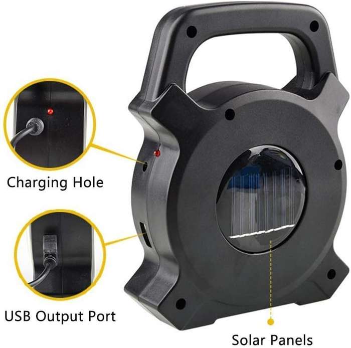 Long Range COB Work Light Lantern - Solar Work Light with Built-In Solar Panel