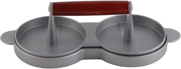 Burger Press, Double Hamburger Patty Maker Aluminum Hamburger Patty Maker Burger Meat Moulds for Ki