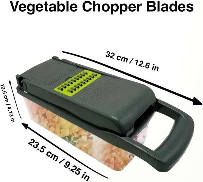 KITCHEN IDEAS HAND OPERATED 16PCS VEGITABLE SLICER, DICER, AND VEGGIE GRATER