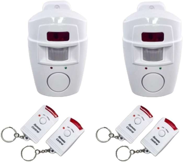WER INFRARED WIRELESS MOTION DETECTION ALARM FOR HOME SAFETY AND STORAGE CENTER - SET OF 2