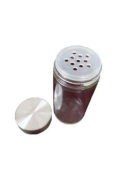 Stainless Steel Revolving Spice Rack with Glass Jars -12 pcs