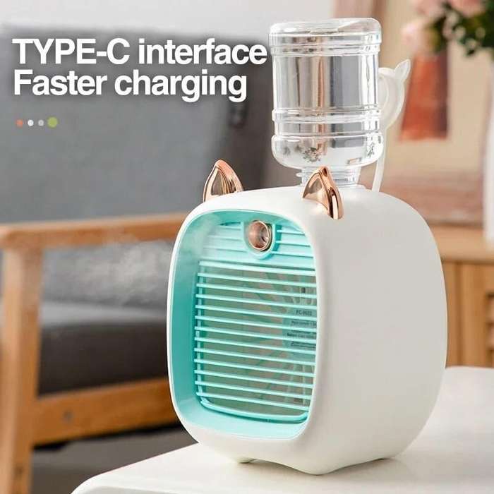 SPRAY COOLING MISTING FAN (BLUE)