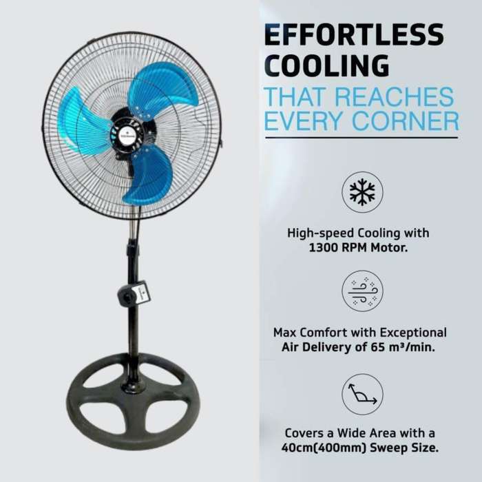 2 x Digimark Electric Fan 18" Metal Pedestal Fan (55W)