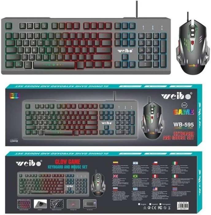 GLOW GAME KEYBOARD AND MOUSE GAMING SUITE WITH RGB BACKLIGHT