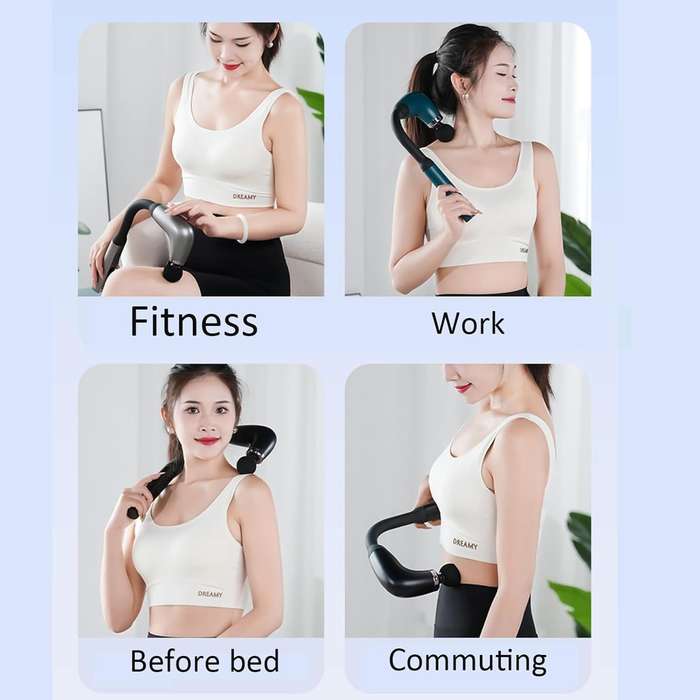 Rocuma Massage Hammer, Electric Massager Deep Tissue, 2025 New Handheld Massager, 9 Modes & 4 Heads