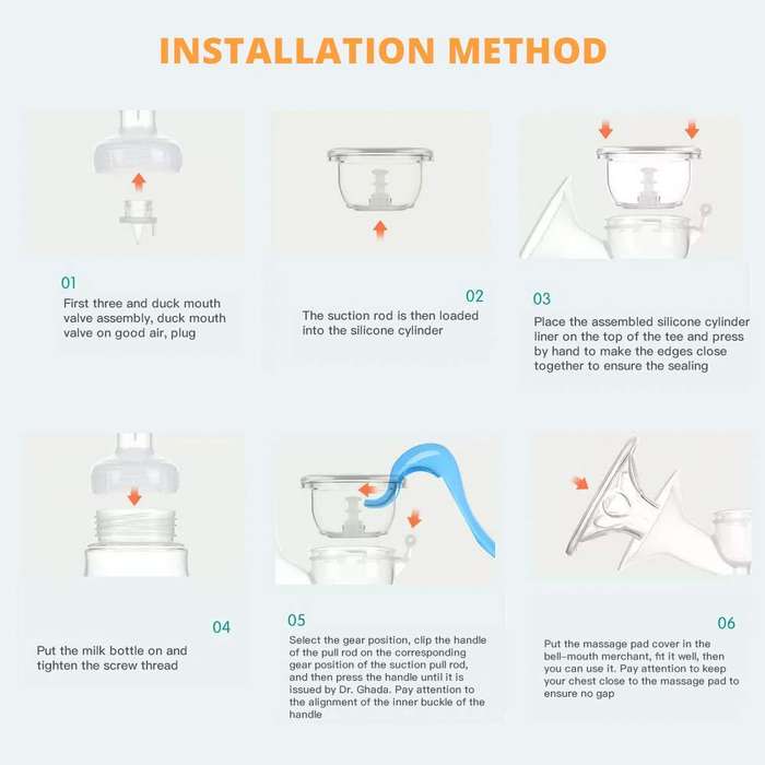 Manual massage breast pump