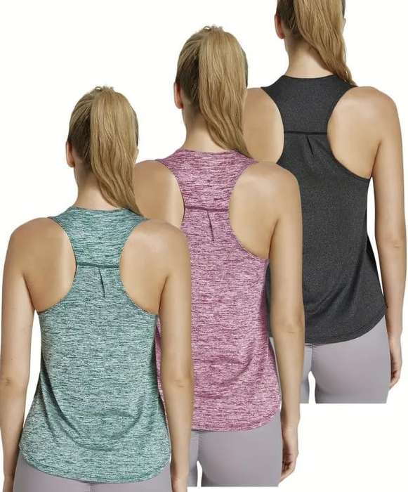 Rejuvist Fitness Ladies Cut out Back Tank top - Green, Large