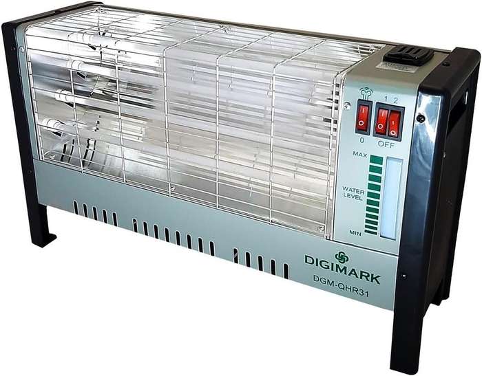 Digimark-QHR31 Quartz Room Heater with Water Level Indicator, 2-Mode Control, Grey