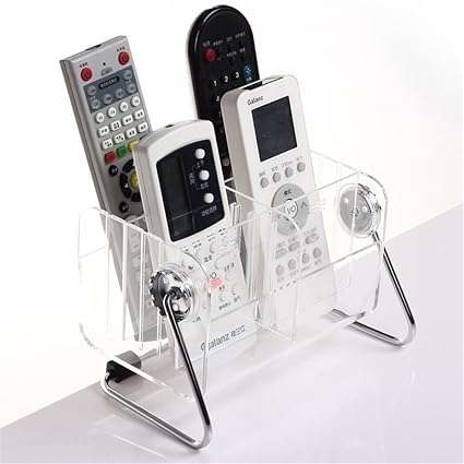 Hojo 6-Slot Clear Multifunction Acrylic Home Desk Tv Air-Conditioner Remote Control Storage Transpar