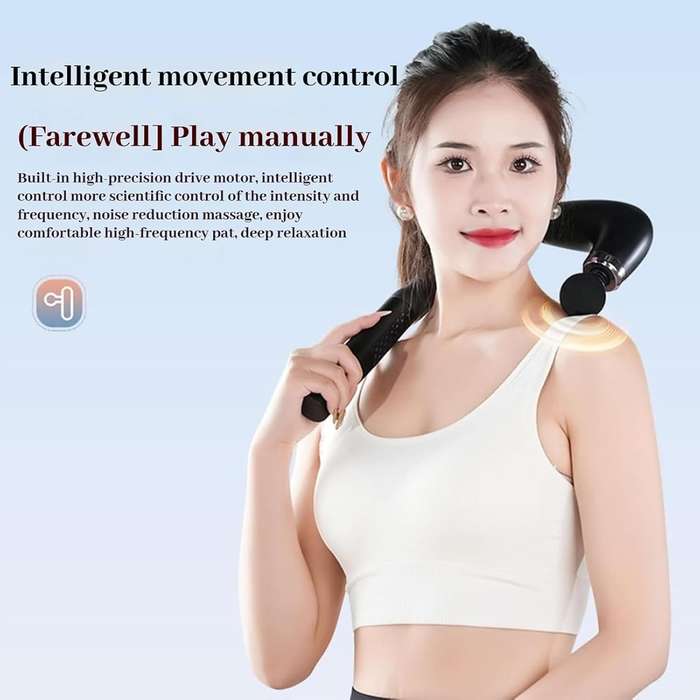 Rocuma Massage Hammer, Electric Massager Deep Tissue, 2025 New Handheld Massager, 9 Modes & 4 Heads
