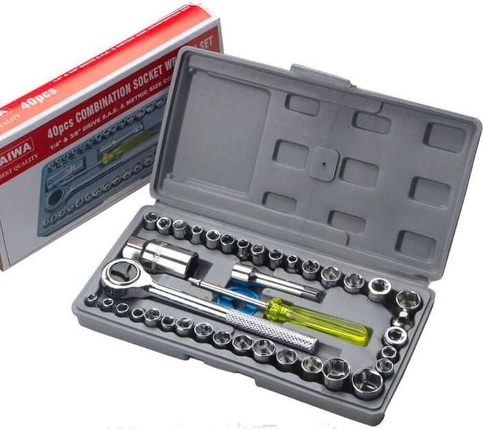 Aiwa 40 Pieces Combination Socket Wrench Set