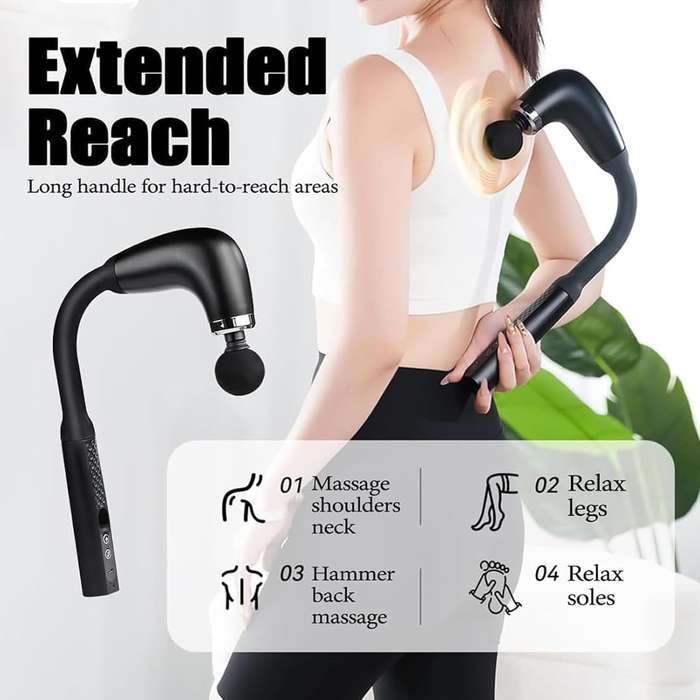Rocuma Massage Hammer, Electric Massager Deep Tissue, 2025 New Handheld Massager, 9 Modes & 4 Heads