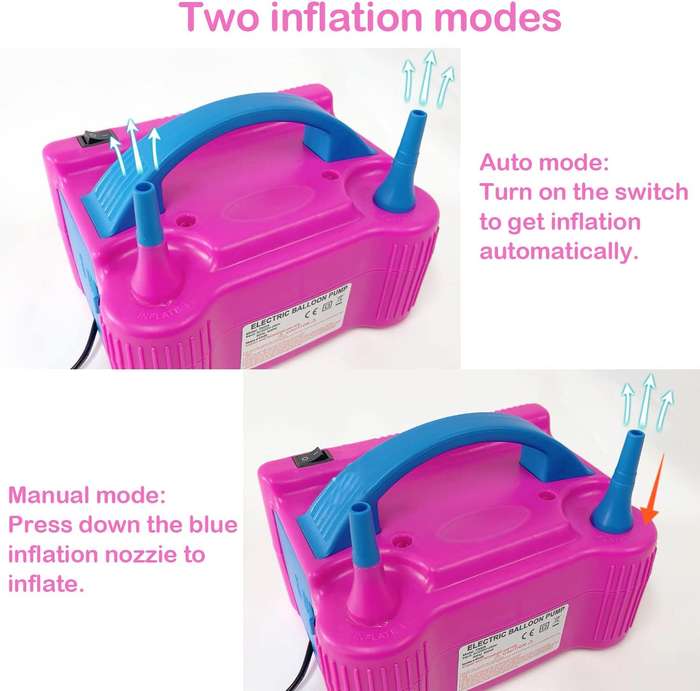 Portable Electric Balloon Pump With Dual High Power Nozzle (AC220-240V 600W)