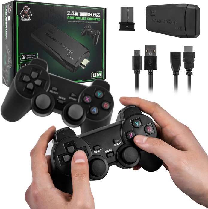 Retro Games Game Stick 32GB TF Card Built-in 20 000 Classic Games with Dual 2.4G Handheld Controller