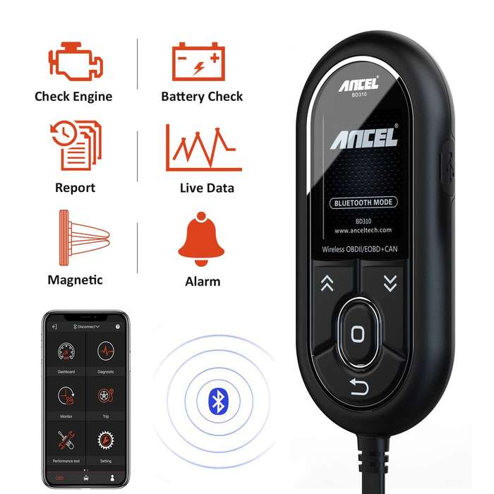 ANCEL BD310 OBD2 Diagnostic Bluetooth LCD Scanner - Open Box