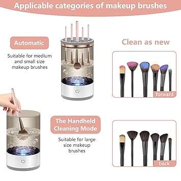 Cosmetic Brush Cleaner,Brushly Pro Makeup Brush Cleaner,Brushly Pro Electric Makeup Brush Cleaner Ma