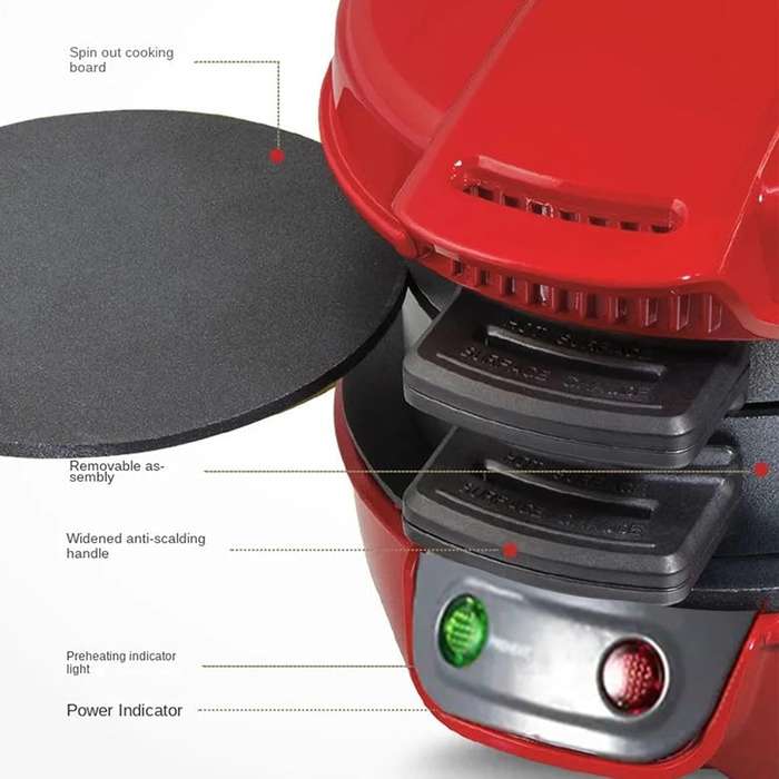 Breakfast Sandwich Maker, Burger Maker Machine with Removable As-Sembly, Muffin Maker Machine with I