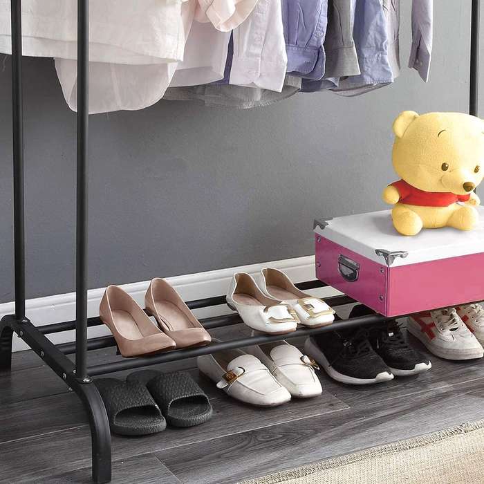 Double Pole Clothing Storage Rack