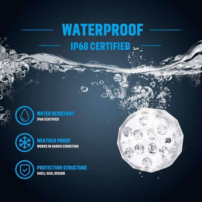 Submersible LED Waterproof Multi-color Battery Remote Control Decorative Ambient Lighting - Set of 2