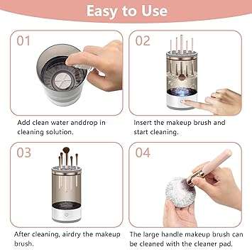 Cosmetic Brush Cleaner,Brushly Pro Makeup Brush Cleaner,Brushly Pro Electric Makeup Brush Cleaner Ma