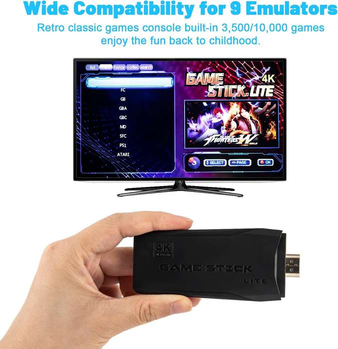 Retro Games Game Stick 32GB TF Card Built-in 20 000 Classic Games with Dual 2.4G Handheld Controller