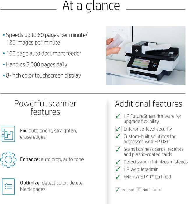 HP Digital Sender Flow 8500 fn1 Document Capture Workstation Scanner