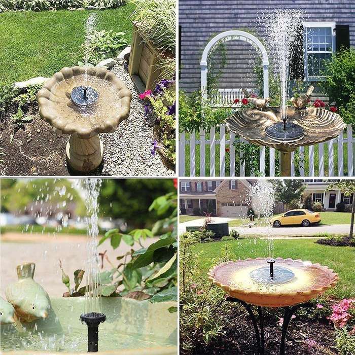 Solar Water Fountain with Led Lights