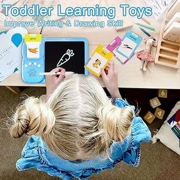 Gentle Monster LCD Writing Tablet for Kids with Talking Flash Cards (510 Sight Words), Montessori To