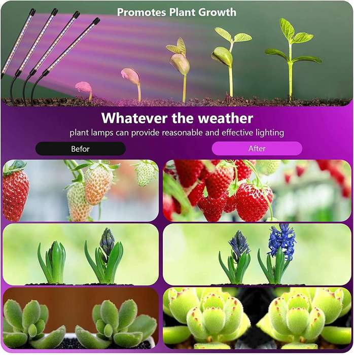 LED remote control reverse  folding plant light