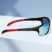 Sunglasses with rubber nose pads  