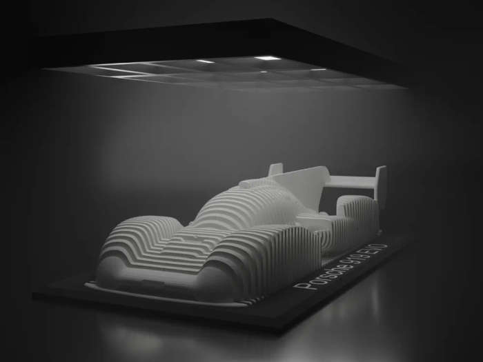 Layered Porsche 919 EVO Sculpture