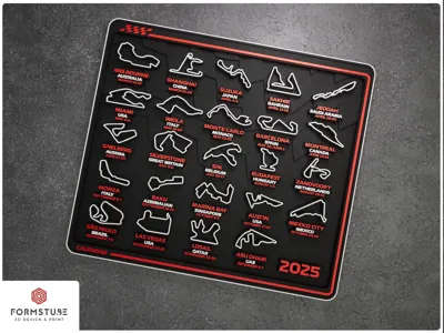 3D F1 Season Calendar