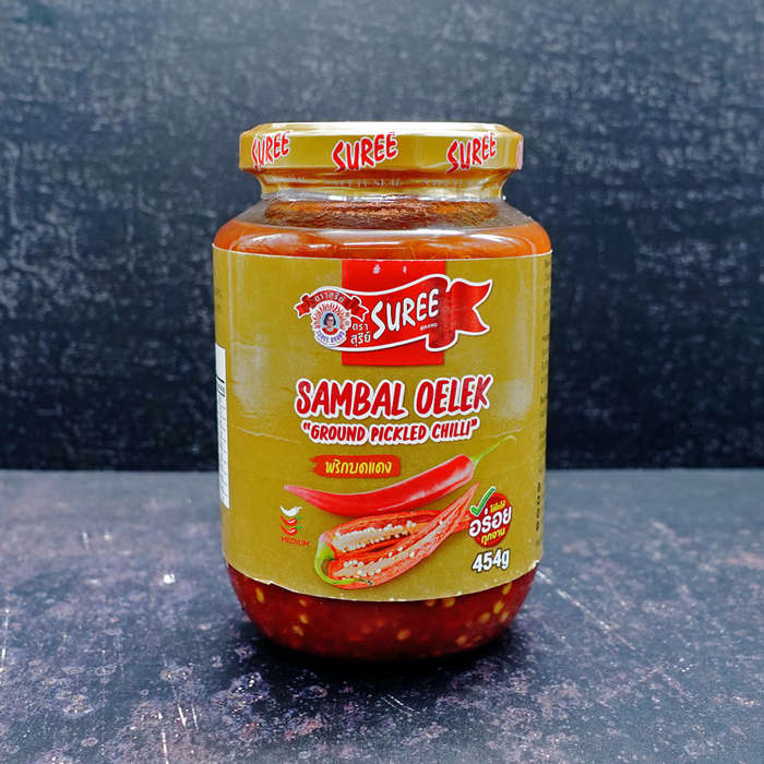 Suree Brand Sambal Oelek Ground Pickled Chili Medium Hot 454g