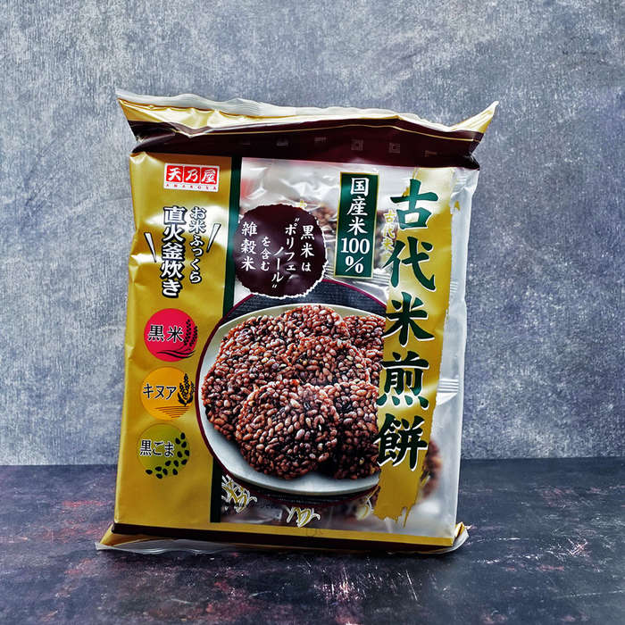 Amanoya Kodaima Senbei ( Black Rice Crackers) 80g