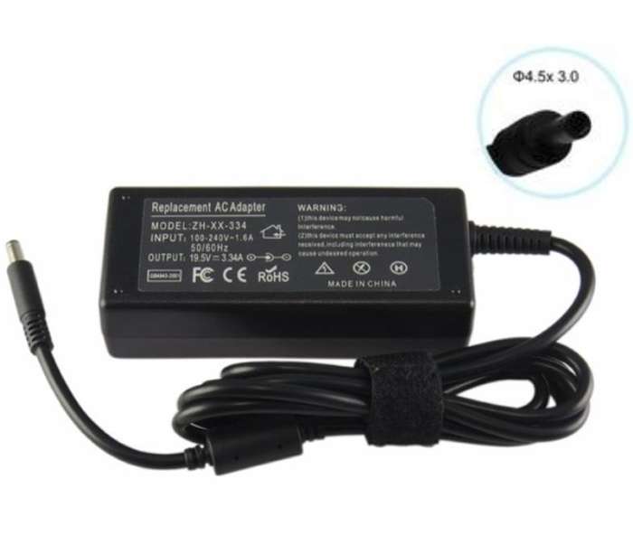 Dell 19.5V 3.34A 4.5x3.0mm Replacement 65W Charger - 6 Months Warranty