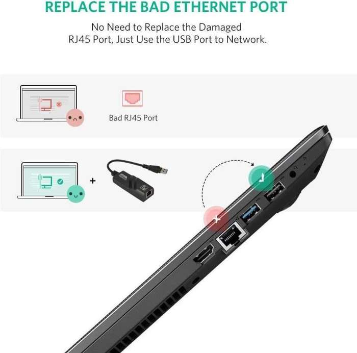 USB 3.0 Ethernet Adapter 10/100/1000Mbps