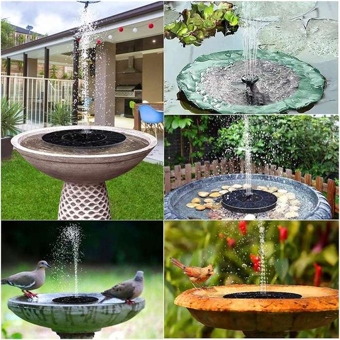 Solar Water Fountain with Led Lights