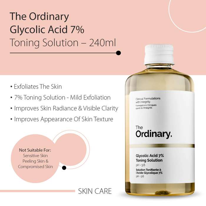 The Ordinary Glycolic Acid 7% Toning Solution - 240ml (Damaged)