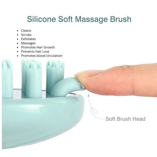 Hair Health Wet and Dry Scalp Massager for Hair Growth - Blue