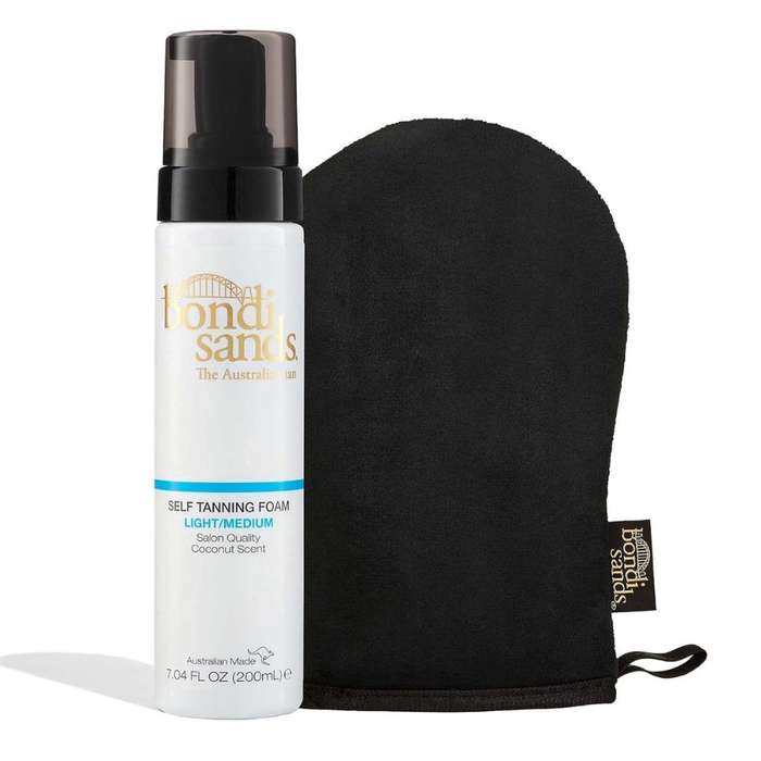 Bondi Sands Ligt/Med Self Tanning Foam Kit (2 x Tanning Foams + 1 Mitt)