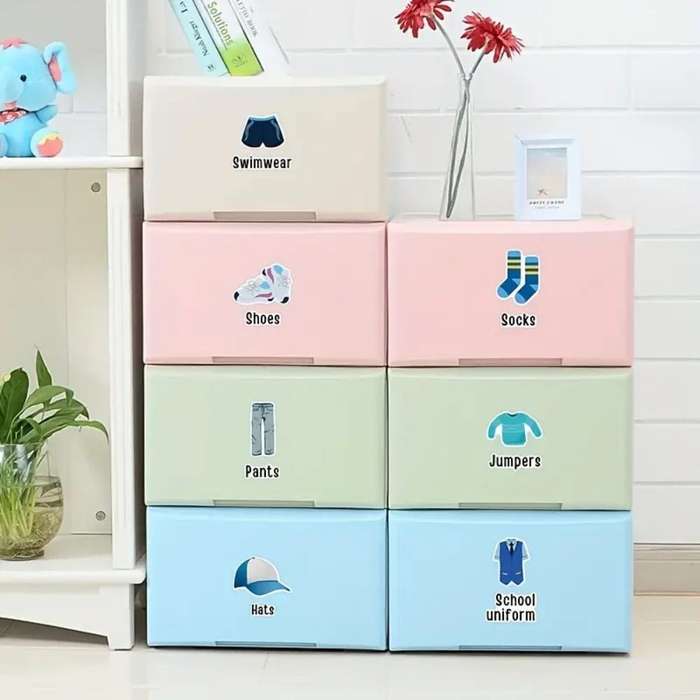 Bum bum Baby Kids Label Stickers for Clothing Drawers (80pcs)