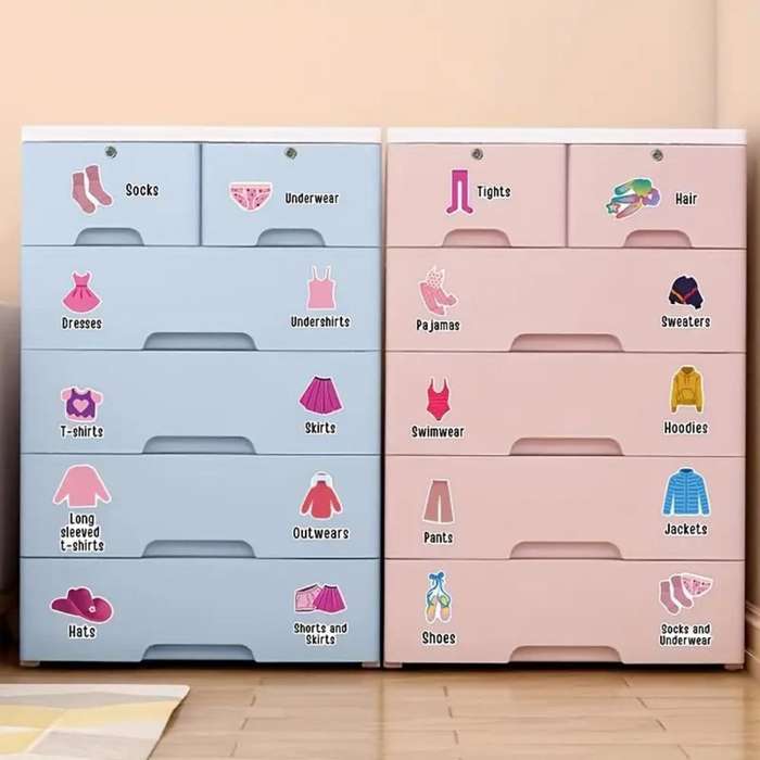 Bum bum Baby Kids Label Stickers for Clothing Drawers (80pcs)
