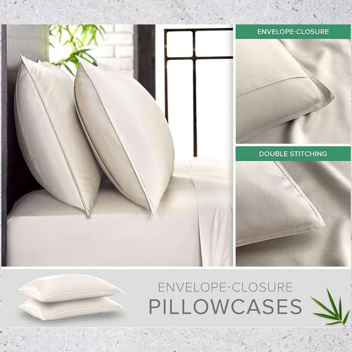 Nordik Beauty Luxury Bamboo Pillowcases -2 Pack - Standard Size