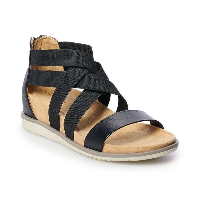 Croft and Barrow® Sandal Size 4 Black