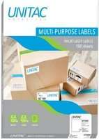 Unitac A4 Labels (1up)(210 x 298 mm)(100 Sheets)