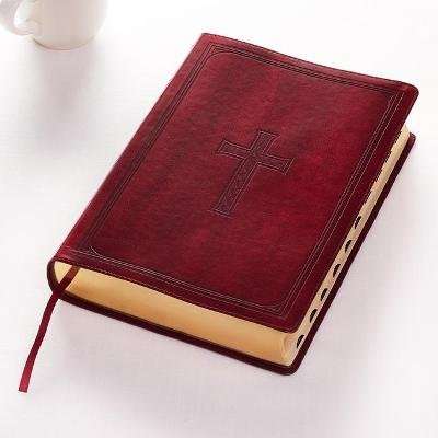 KJV Super Giant Print Red Letters with Thumb-Indexing Burgundy (Leather / fine binding, Speciality e