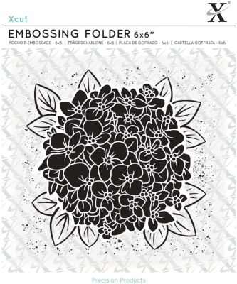 Xcut Embossing Folder Full Bloom Hydrangea (6x6)
