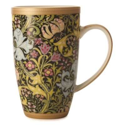 Maxwell & Williams William Morris Golden Lily Black Coupe Mug (420ml)