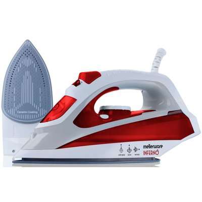 Mellerware Inferno - Ceramic Soleplate Iron with Steam / Dry / Spray Functions (300ml)(2000W)(Red)