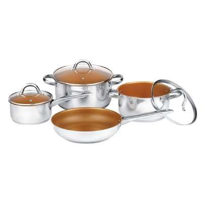 Legend Retro Chef Non-Stick Stainless Steel Set (7 Piece)
